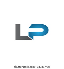 LP company linked letter logo blue