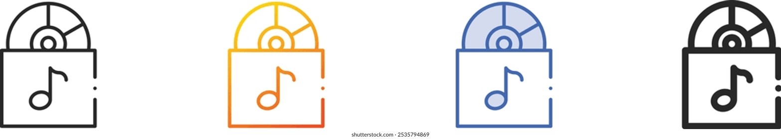 Lp icon.Thin Linear, Gradient, Blue Stroke and bold Style Design Isolated On White Background