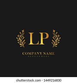 LP Initial beauty floral logo template