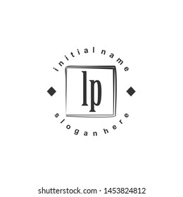 LP Initial beauty monogram logo vector