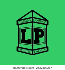 LP Initial Explore this unique collection of alphabet house logos, featuring stylish letter combinations inside a geometric house outline. Perfect for branding, graphic design projects