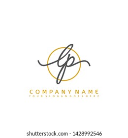 LP Initial handwriting logo concept