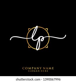LP Initial handwriting logo template