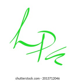 Lp initial handwritten logo for identity