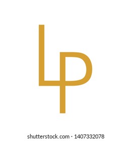 Lp Initial Letter Business Name Gold Stock Vector (Royalty Free ...