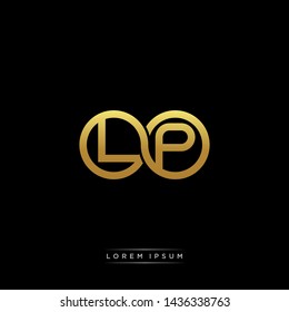 LP initial letter linked circle capital monogram logo modern template