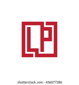 LP initial letters looping linked square logo red