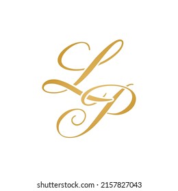 LP initial logo design vector stock