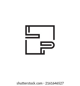 Letras iniciales de logotipo LP con un diseño profesional de alta calidad que se imprimirán en cualquier medio de impresión