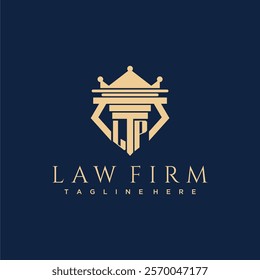 LP initial monogram logo for lawfirm vector design