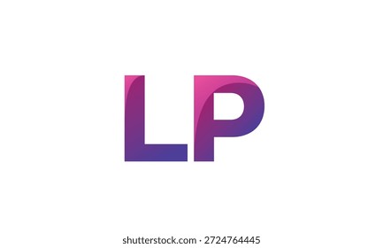 LP Letter Gradient Monogram Logo for Modern Business Branding