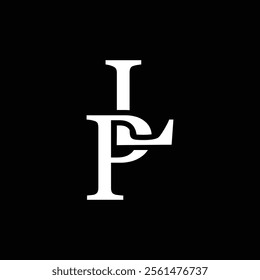 LP letter logo concept isolated on white background. LP Logo
