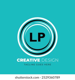 LP letter logo creative design. LP unique design. Vector illustration