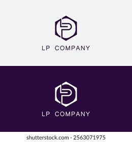 LP letter Logo Design with Creative Modern vector icon template
