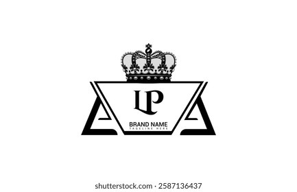 LP letter logo design on black background. LP creative initials letter logo concept. LP unique design.
