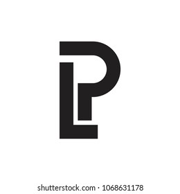 LP letter logo design vector