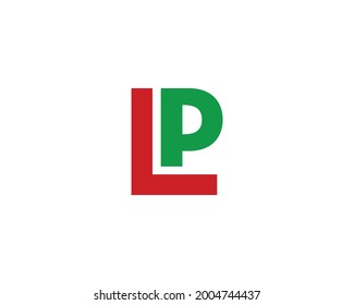 Lp letter logo design vector template