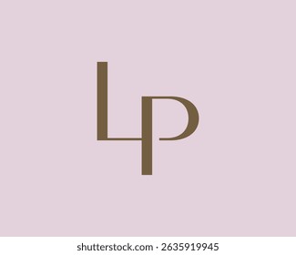 LP letter logo icon design. Classic style luxury initials monogram.