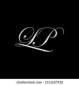 LP Letter monogram with abstrac concept style design