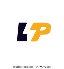 LP letter power vector logo design