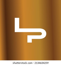 Vorlagenbild für Vektorgrafiken mit LP-Buchstaben