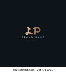 LP letters vector logo design