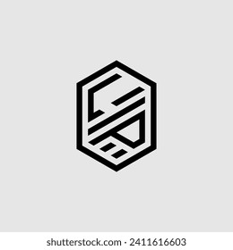LP line geometric monogram with high quality professional design that will print well