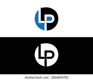Símbolo de diseño de logotipo LP ilustración de vector creativo.