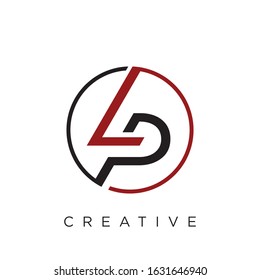 LP logo design vector luxury linked