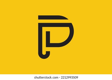 LP logo Minimal symbol. PL letter icon on luxury background.