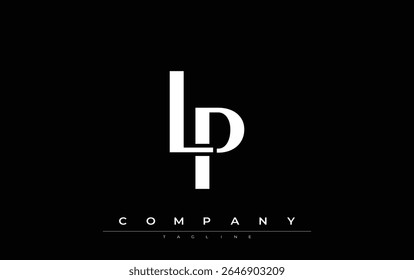 LP Modern Initials Logo Design. Branding logo with stylized initials showcasing bold design and modern aesthetic. Ideal for professional business branding or creative projects focusing on minimalistic
