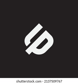 LP monogram design logo template.