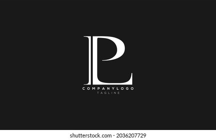 LP, PL, Abstract initial monogram letter alphabet logo designa