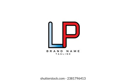 LP, PL, Abstract initial monogram letter alphabet logo design