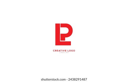 LP PL Abstract initial monogram letter alphabet logo design