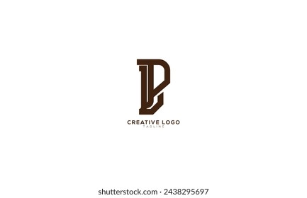 LP PL Abstract initial monogram letter alphabet logo design