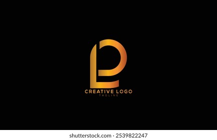 LP PL Abstract initial monogram letter alphabet logo design