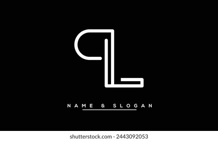 LP, PL Abstract Letters Logo Monogram