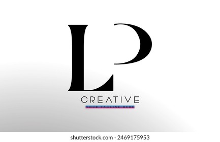 LP, PL Abstract Letters Logo Monogram