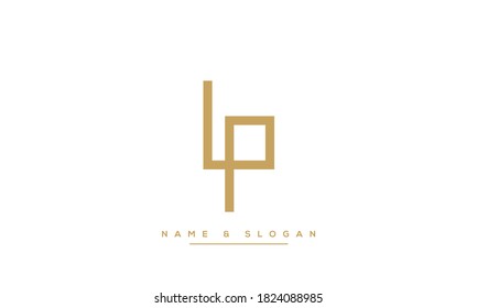 LP, PL Alphabet Letters Logo Monogram