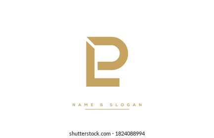 LP, PL Alphabet Letters Logo Monogram