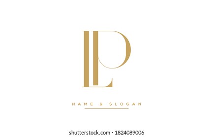 LP, PL Alphabet Letters Logo Monogram