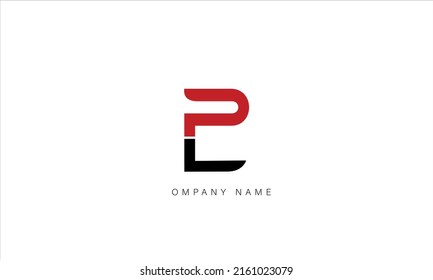 LP, PL Alphabet Letters Logo Monogram