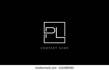 LP, PL Alphabet Letters Logo Monogram