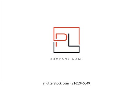 LP, PL Alphabet Letters Logo Monogram