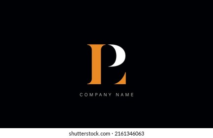 LP, PL Alphabet Letters Logo Monogram