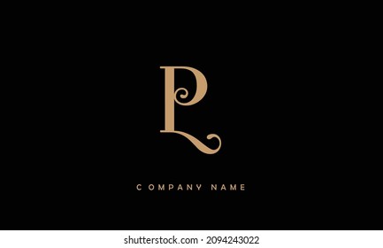 LP, PL Alphabets Letters Logo Monogram