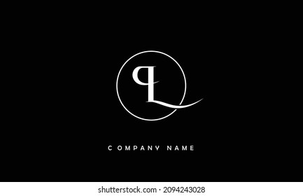 LP, PL Alphabets Letters Logo Monogram