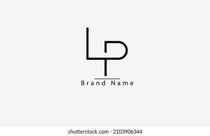 LP PL L P abstract vector logo monogram template