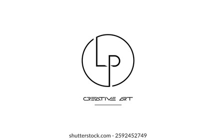 LP, PL, L, P abstract letters logo monogram